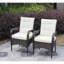 Chaises de salle à manger 2 pièces avec coussins Liberatore (coussin beige)