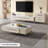 White Stone + Manufactured Wood Rectangular Coffee Table