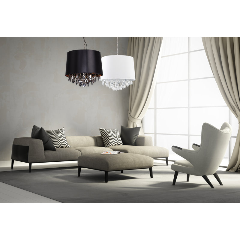 Iker 2 - Light Drum Pendant, White