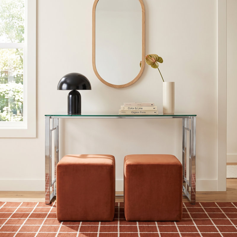 Dern Glass 50" Wide Console Table