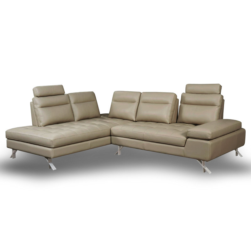 Canapé modulaire en cuir véritable Abington , Orienté à gauche (vu de face)