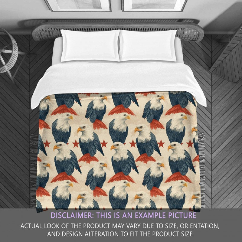 Eagle Animal White Bedding, Twin Comforter