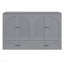 Grand lit escamotable avec grands tiroirs, gris
