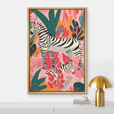 Bright Preppy Animals Safari Zebra Tropical Jungle Bedroom Animals Modern Boho Style Preppy