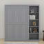 Lit escamotable double pleine grandeur avec tablettes-890313374-890313375