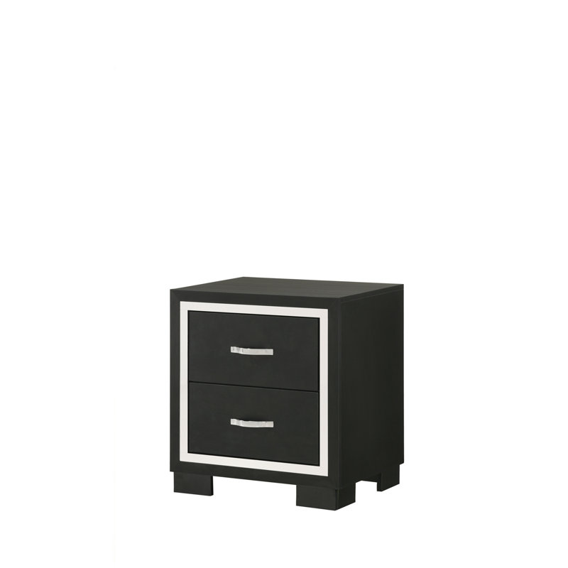 Mobilier de chambre à coucher moderne moderne 1pc 2 tiroirs Glam