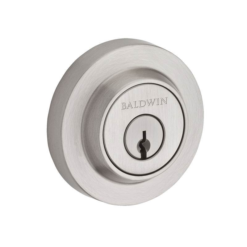 Contemporary Single Cylinder Deadbolt with Smartkey, Satin Nickel