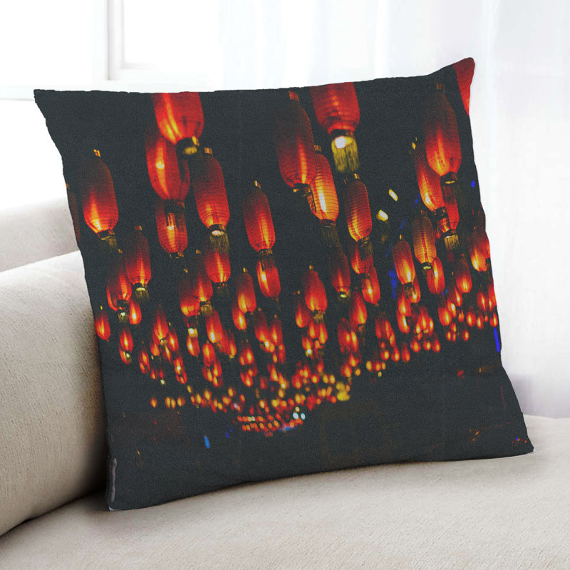 Coussin décoratif culture asiatique 17, Microsuède