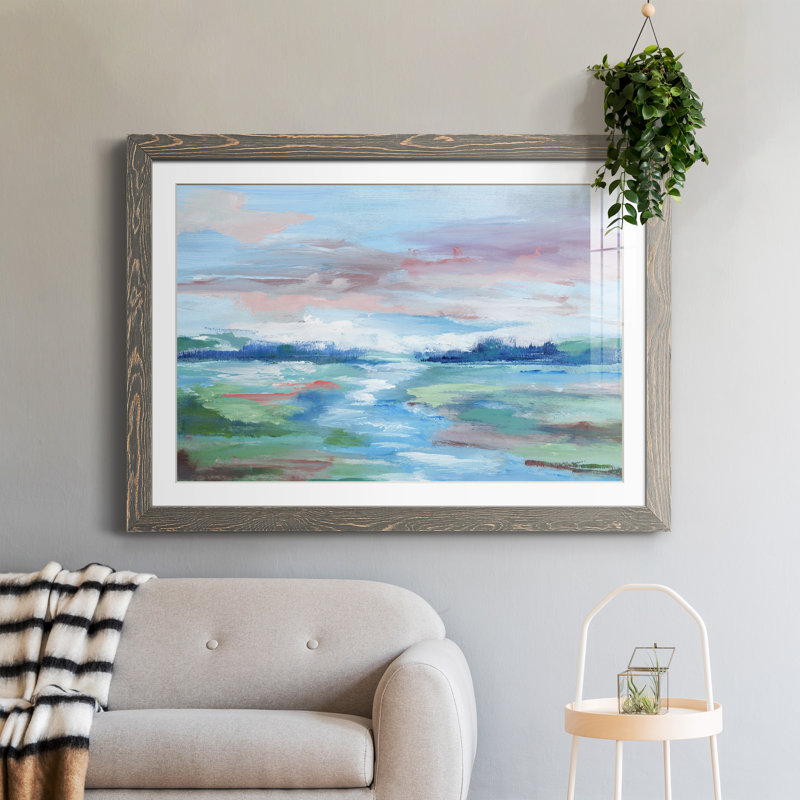 Field of Dreams - Peinture encadrée, H 37,5 po x l 27,5 po x P 1,5 po, Encadré gris