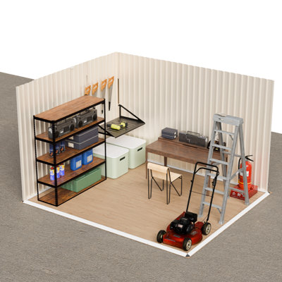 White Color Outdoor Garden Shed Aluminum Alloy Frame With Hinge Door