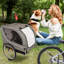 Chariot de transport pliant pour animaux avec roulettes de 20 pouces