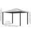 Pavillon de jardin 10 'x 12' avec toit en polycarbonate, cadre en aluminium pour auvent de terrasse