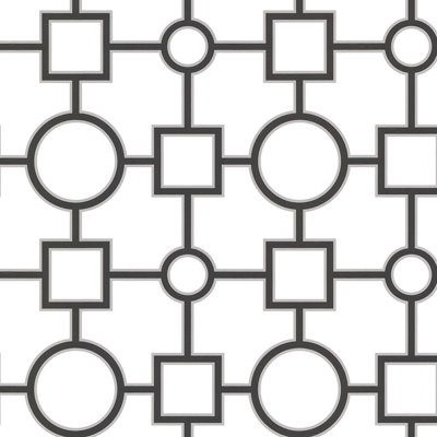 Serafin Non-Pasted Vinyl Geometric Wallpaper Roll