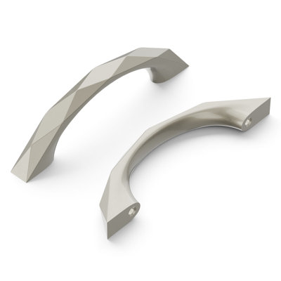 Karat Collection Arch Pull - 3" Center to Center Cabinet Pull Satin Nickel - Contemporary Hardware for Drawers & Cabinets