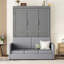 Grand lit escamotable mural avec coussin, grand (gris) (VIEUX SKU: LP000891AAE)-1925911606