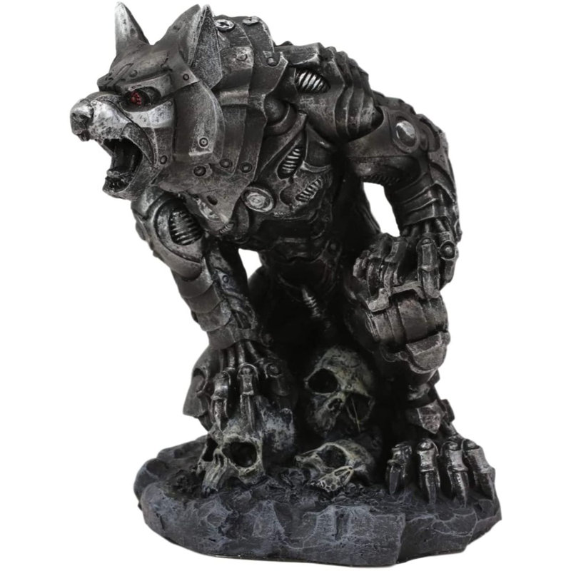 Crâne de loup-garou robotique Denizen of Twilight Steampunk