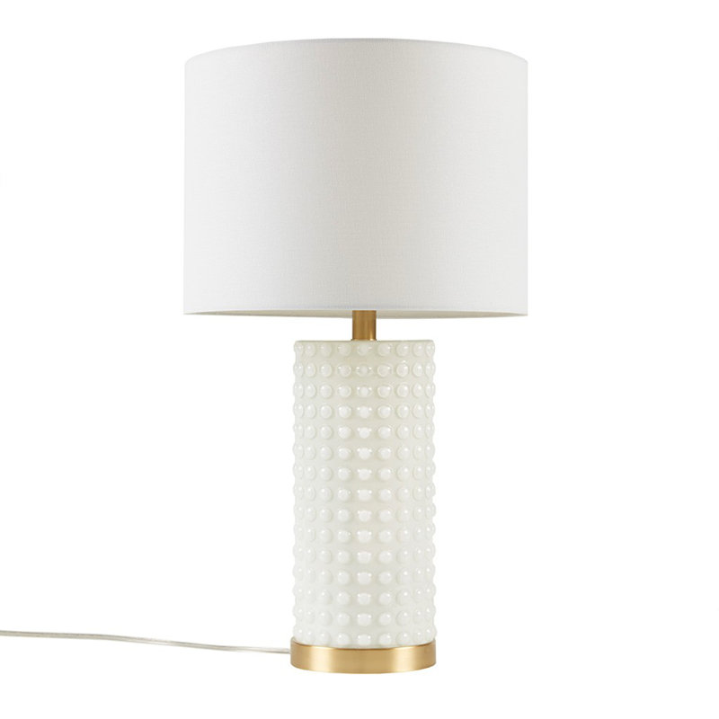 Lampe de table texturée à pois