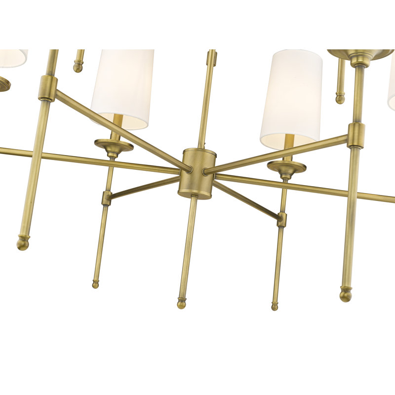 Kinley 9-Light Dimmable Chandelier, Rubbed Brass