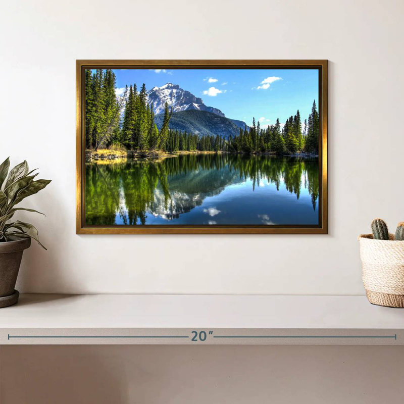 Parc national Banff, Cadre flottant doré, 13 po x 9 po