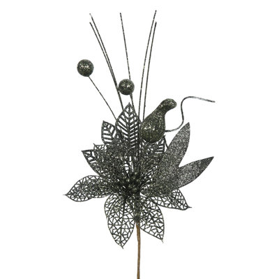 Et boule de noël décorative Poinsettia