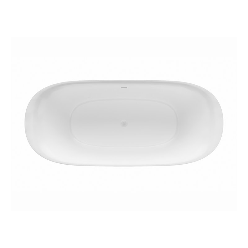 Maricela 72" Freestanding Soaking Bathtub, Gloss White