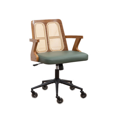 Chaise de bureau rotative en bois Teresa