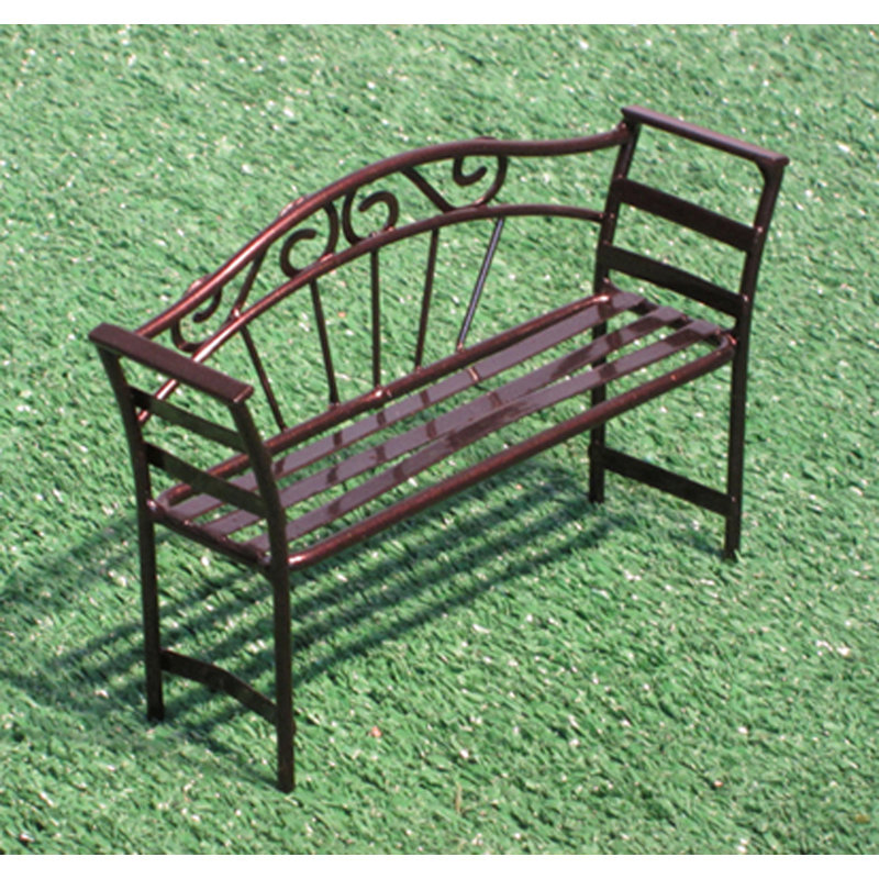 Banc de jardin en acier Chacko, Bronze