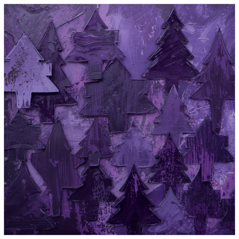 Rideaux de fenêtre mauve à motif de pin texturé mauve, Blocage, 50 po x 92 po - 1 panneau