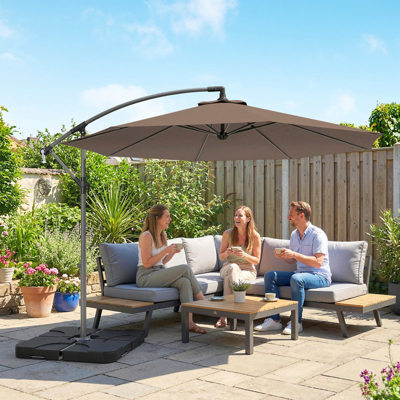 295cm Cantilever Parasol, Brown