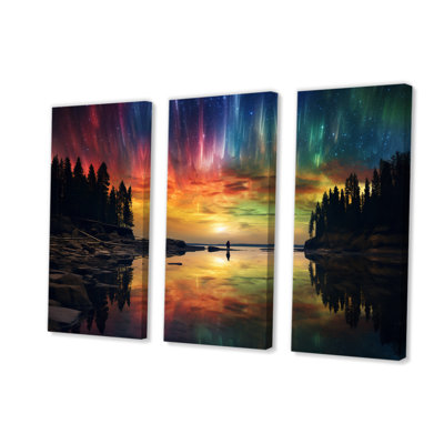 Castagne - ensemble d'illustrations murales sur toile Northern Lights