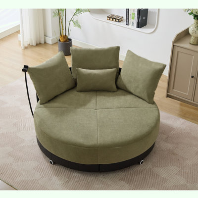 52.75'' Oversized Round Swivel sofa