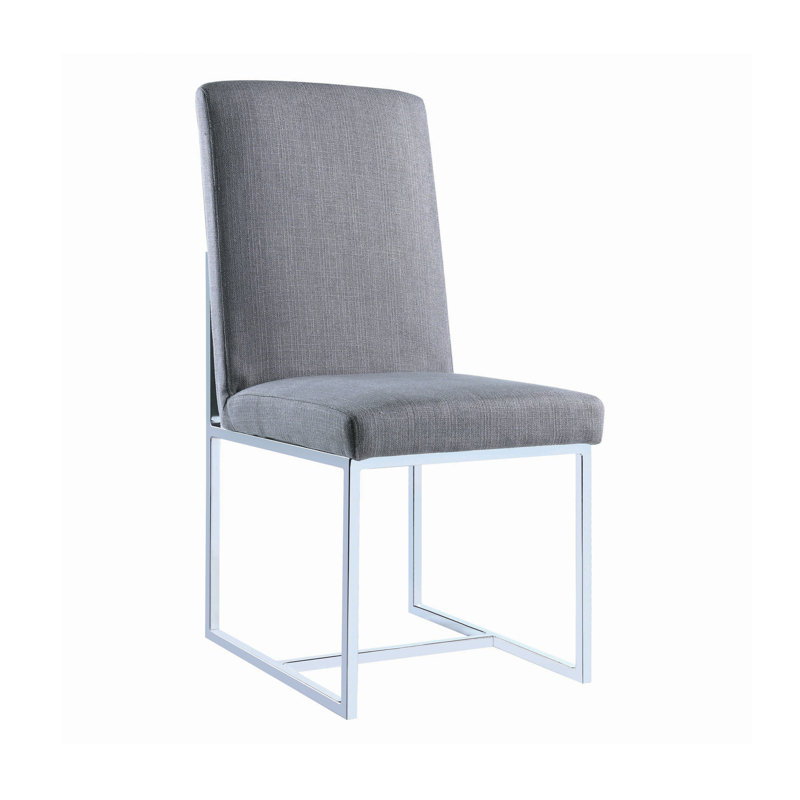 Chaise d’appoint rembourrée grise La Jolla