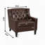 Fauteuil à oreilles de style Mid-Century avec boutons capitonnés et confort de haute résilience