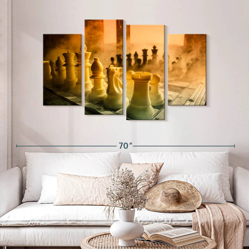 Senne Hazy Chess Game, 32" H x 52" W