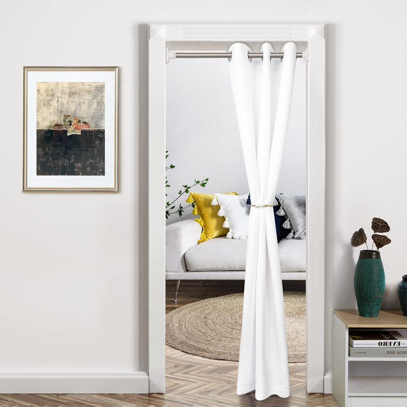 Poche Blackout Curtain Single Panel, 39" W x 78" L, White