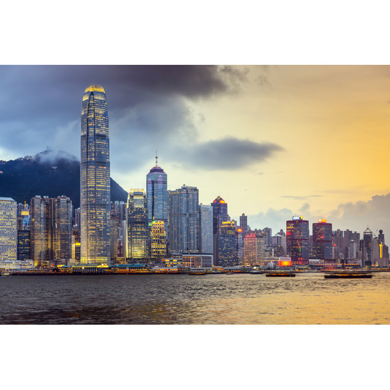 City Skyline - Photographie sur toile, H 24 po x l 36 po