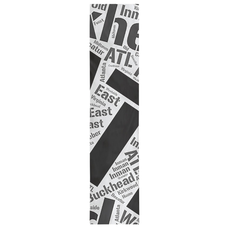 Chemin de table, 72 po x 16 po, Noir, Minneapolis–Saint Paul