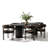 6 - Person Dining Table Sets With Oval Table & 6 Upholstered Velvet Chairs-1500406396-1500406395