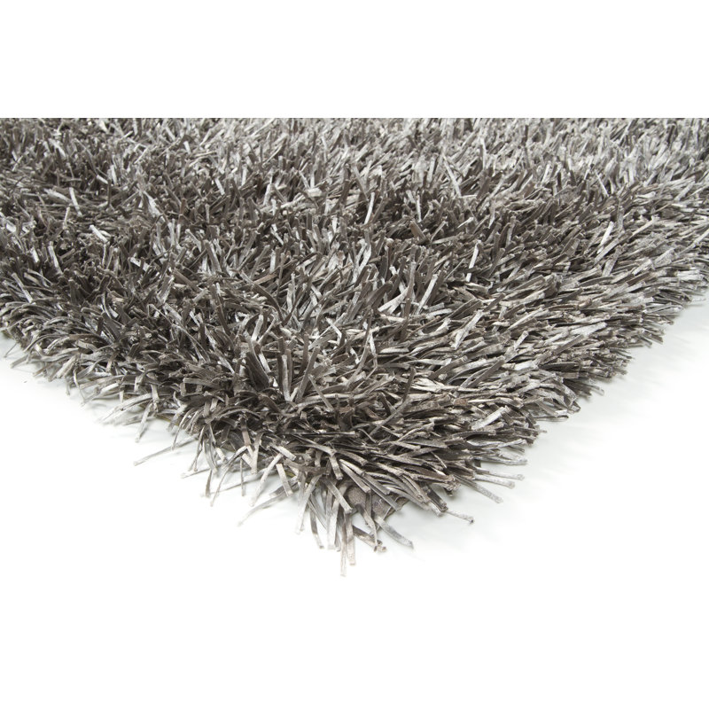 Hand Loomed Area Rug in Gray, Rectangle 5' x 7'6"