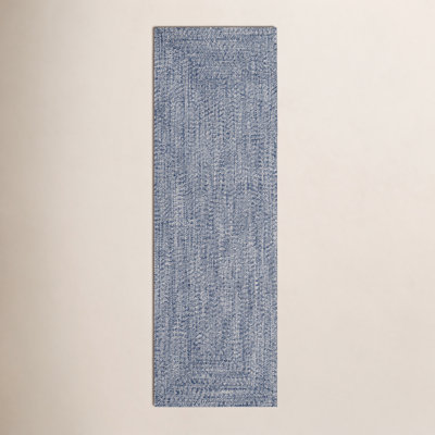 Amei Blue Hand-Braided Outdoor Rug