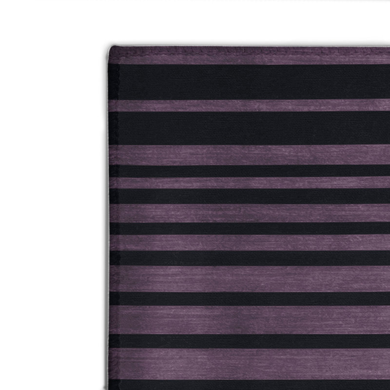 Tapis intérieur / extérieur gris HorizontalStripes, Rectangulaire 2 pi x 3 pi