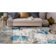 Tapis abstrait crème / gris / bleu Sianna-662047717