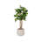 65.6'' Artificial Fiddle Leaf Fig Tree In A Shell Designed Fiberstone Planter