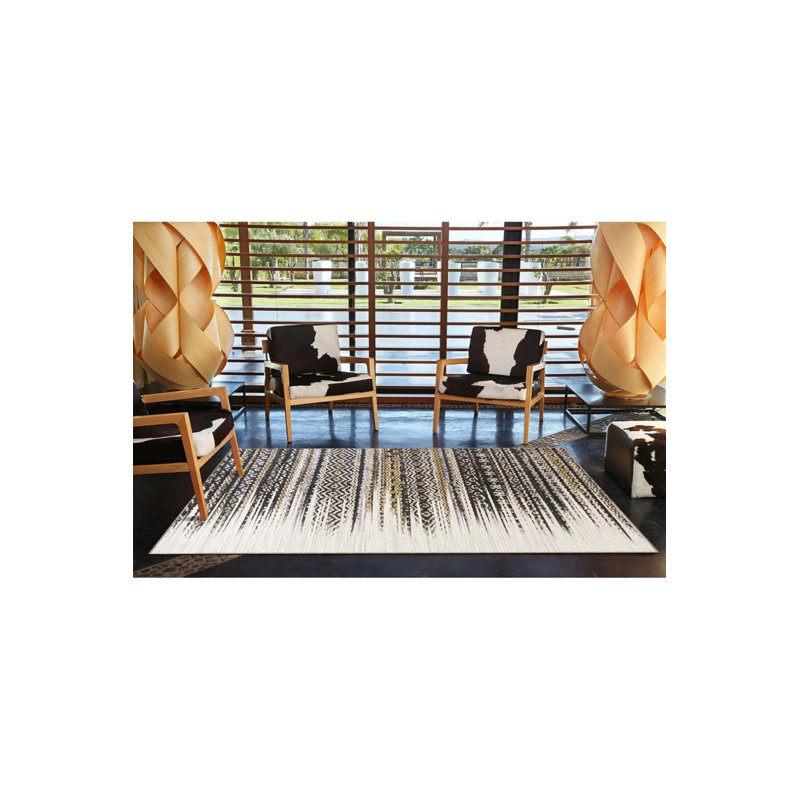 Cross Embroidered Fluffy Woven Base Washable Carpet, Round 4'