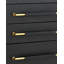 Verona - Three-Drawer Secretary Desk - Black, Natural, Champagne, Silver