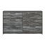 Ensemble de commode et miroir 2 pièces Bays, 6 tiroirs, poignées gris anthracite, gris