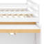 Lit mezzanine avec marches de rangement, bureau coulissant et lit gigogne pour jeux et poste de travail-842083903