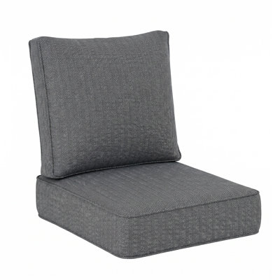 Ensemble de coussins de chaise d'extérieur à assise profonde avec coussins de siège et de dossier, coussins de remplacement de patio résistants aux intempéries