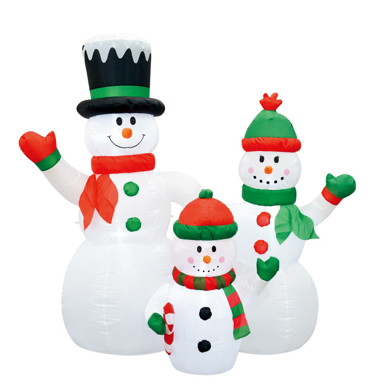 Gonflable familial bonhomme de neige