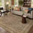 Brown Gold William Morris Floral 5' x 7' Rug for Playroom Bedroom